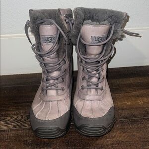 UGG Gray Lace-Up Boots
